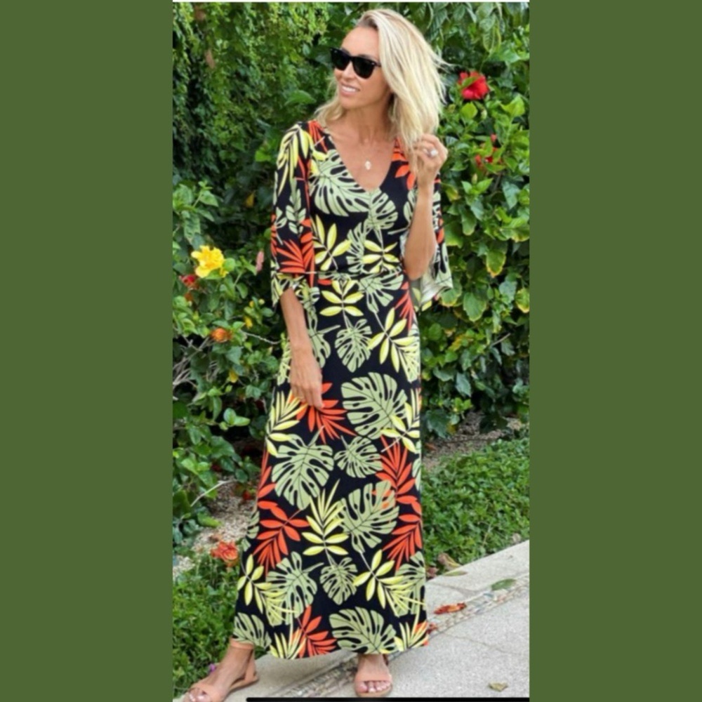 G By Giuliana EcoLuxe Knit MAXI Dress 80$ retail XS ecovera viscous stre…